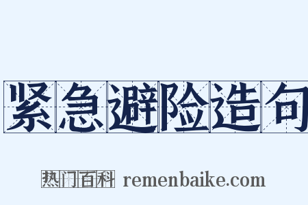 紧急避险造句是什么意思的图片